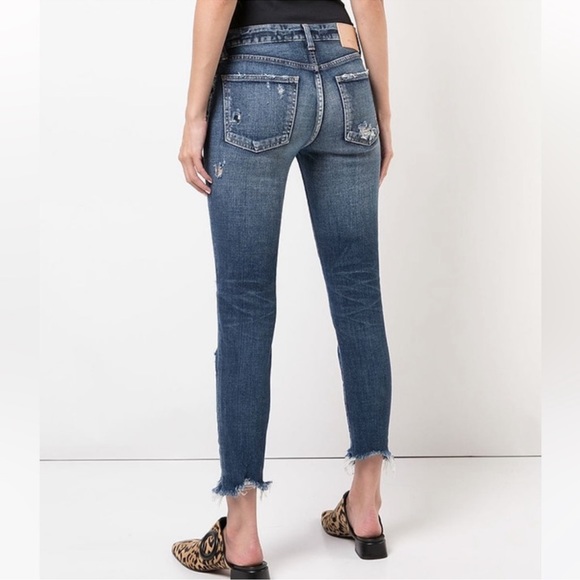 Moussy Vintage Glendale Mid Rise Distressed Cropped Jeans - Picture 3 of 14
